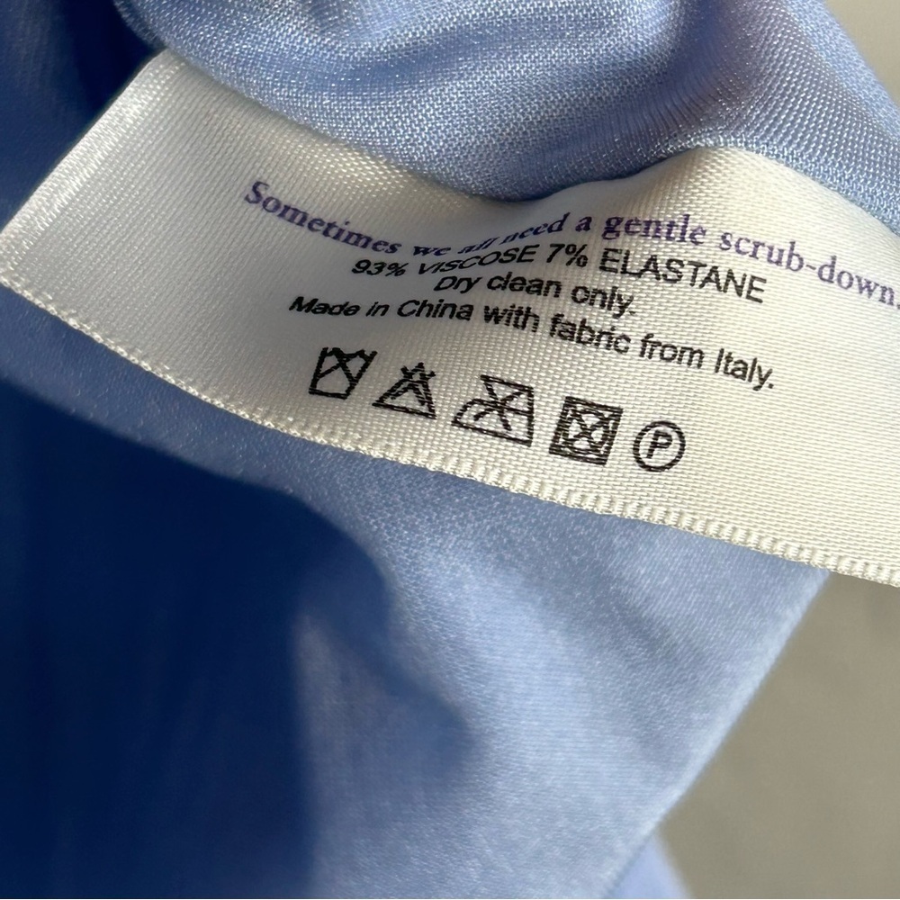 NWT M.M. LaFleur Willoughby midi Skirt Pleat Jersey light blue Size 8 - Picture 8 of 9